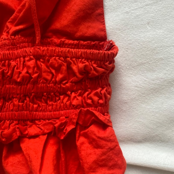 Red ruffle tank top - Picture 6 of 7